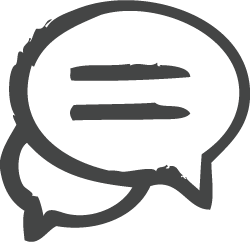 Two speech bubbles