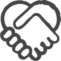 Hands holding in the shape of a heart