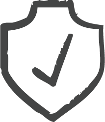 Shield with a tick in it